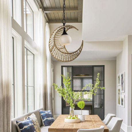 1-Light Farmhouse Boho Island Pendant Lighting