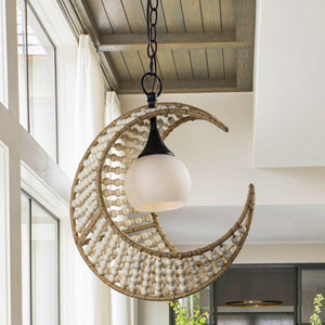 1-Light Farmhouse Boho Island Pendant Lighting