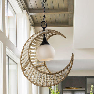 1-Light Farmhouse Boho Pendant Lighting