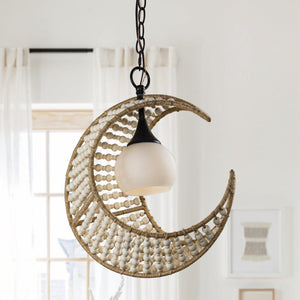 1-Light Farmhouse Boho Pendant Lighting