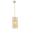 1-Light Wooden Beads Farmhouse Beige Dry Rated Island Pendant Lighting