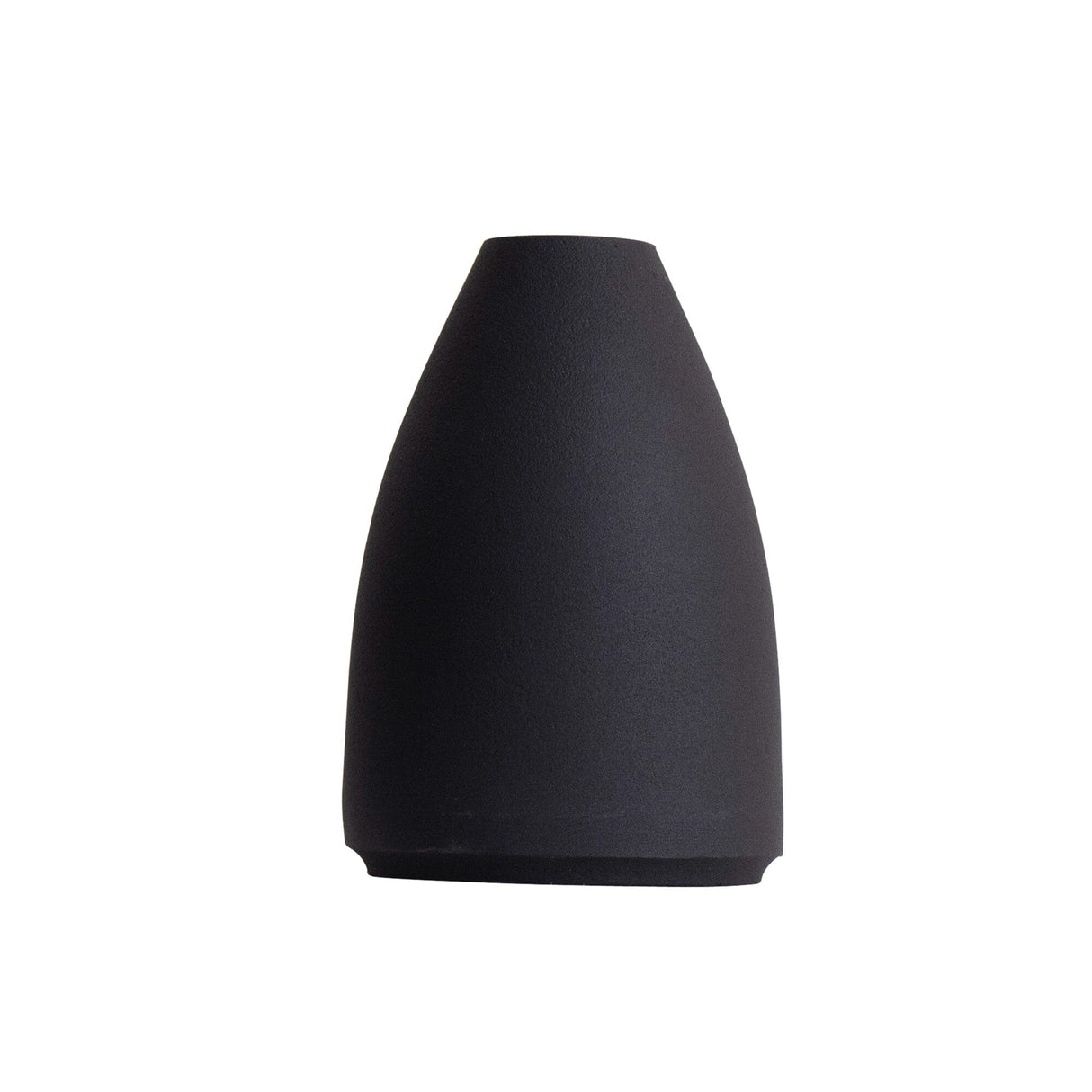 10” Cone Stone Vase Black Matte