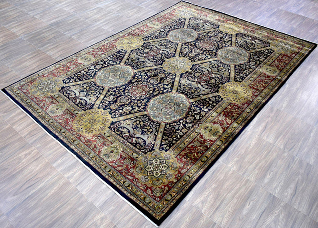 10x14 Rug | Mashad Handmade Handspun Wool Area Rug
