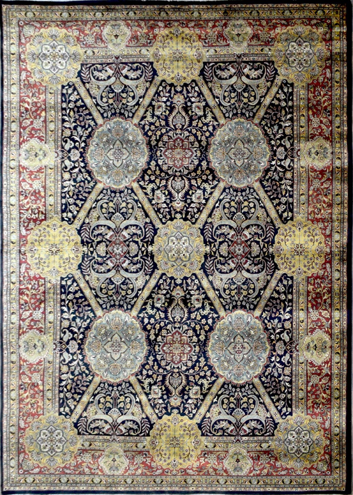 10x14 Rug | Mashad Handmade Handspun Wool Area Rug