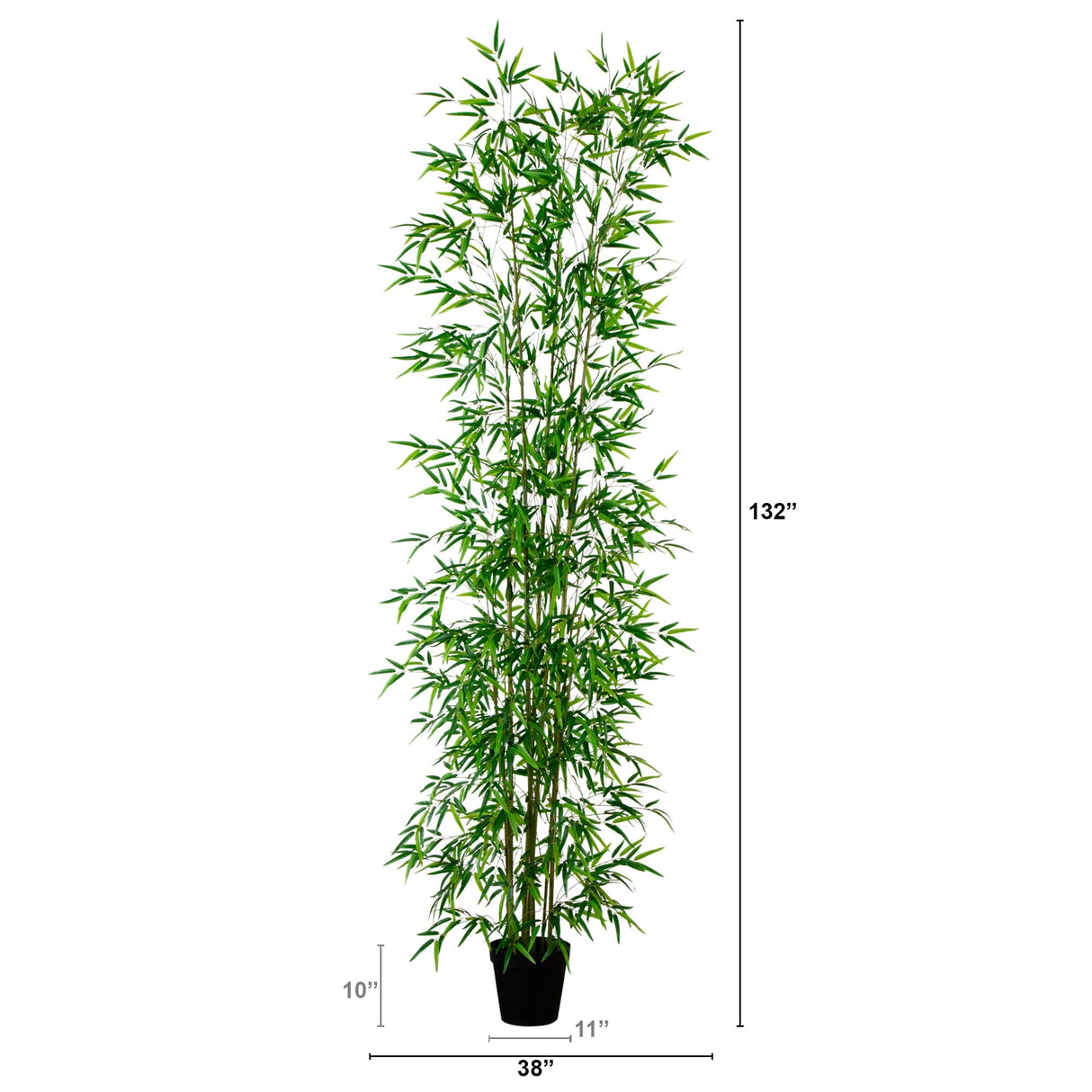 11’ Artificial Green Bamboo Tree