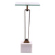 11" Modern Martini Table with White Marble