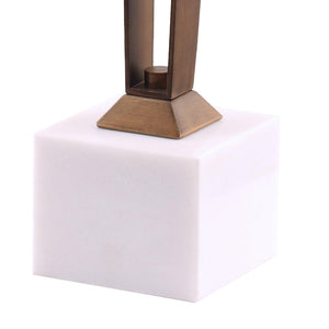 11" Modern Martini Table with White Marble