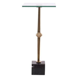 11" Square Side Table with Marble Base