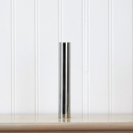 12” Cylinder Chrome Vase