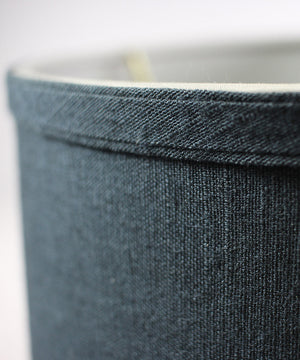 12"W x 12"H Drum Lamp Shade Textured Slate Navy Blue