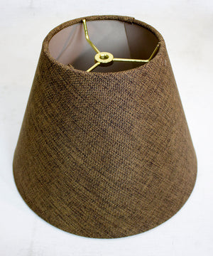 12"W x 9"H Hard Back Empire Lamp Shade - Chocolate Burlap
