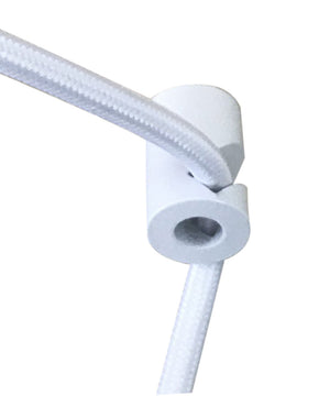 14"W 2 Light Swag Plug-In Pendant Granite Gray Burlap with Diffuser White Cord