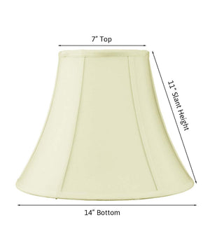 14"W x 11"H Egg Shell Shantung Bell Lampshade