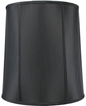 14"x16"x17" Large Drum Lampshade Black Shantung, Large Cylinder Replacement Lamp Shade for Tall Table Lamps