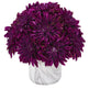 15” Dahlia Artificial Arrangement in Marble Finished Vase