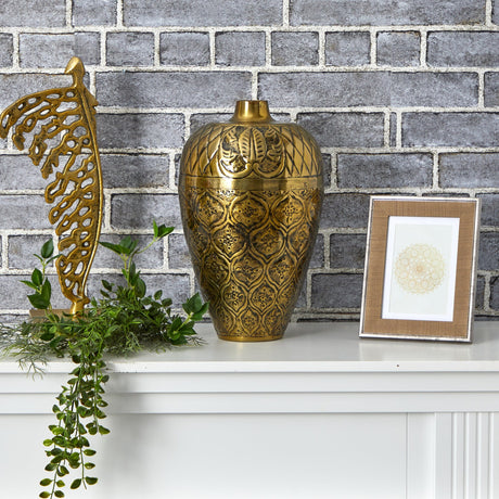 15” Gold Antique Urn