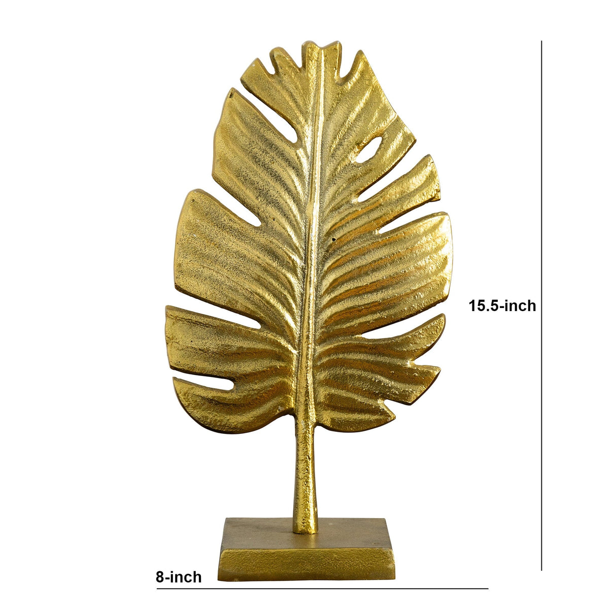 15.5” Golden Leaf Decorative Accent