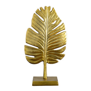 15.5” Golden Leaf Decorative Accent