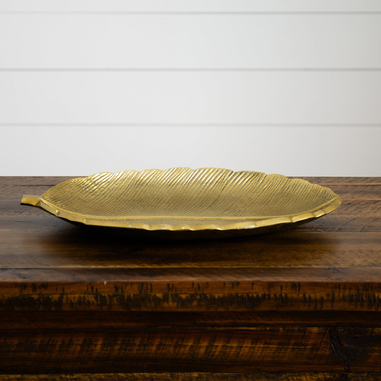 16” Gold Leaf Tray Decorative Accent