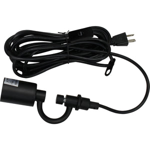 16"W 1 Light Swag Plug-In Pendant Textured Oatmeal Shade Black Cord