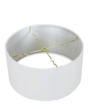 16"W 2 Light Swag Plug-In Pendant White Linen Drum with Diffuser Black Cord
