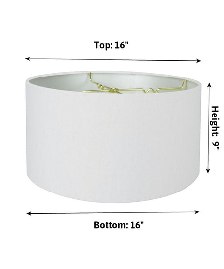 16"W 2 Light Swag Plug-In Pendant White Linen Drum with Diffuser White Cord