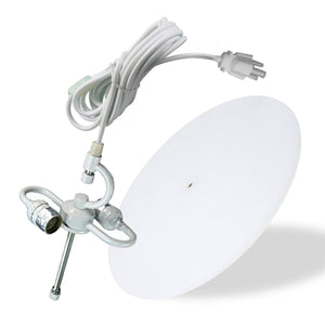 16"W 2 Light Swag Plug-In Pendant White with Diffuser White Cord