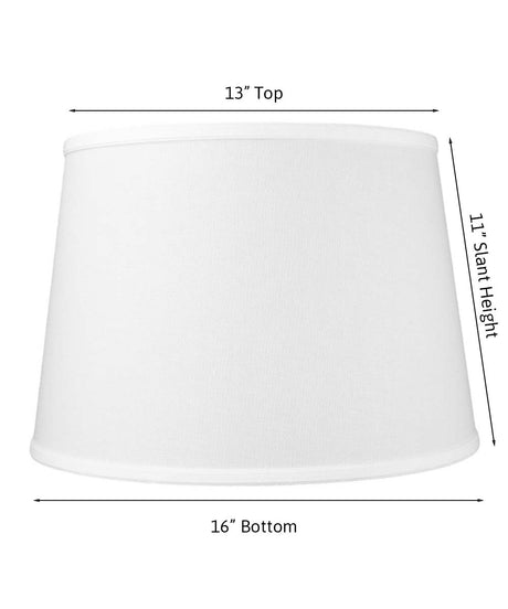 16"W x 11"H White Floor Lampshade