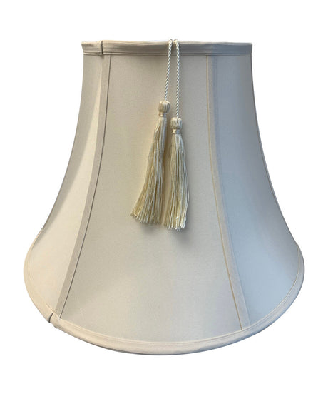 16"W x 12"H Shantung Lamp Shade Tassel Eggshell
