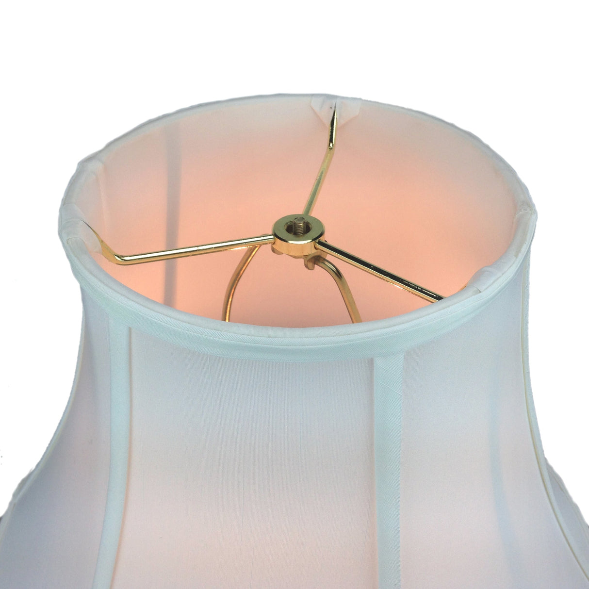 16"W x 12"H White Bell Shantung Shade