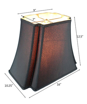 16"W x 13"H Black with Gold Liner Lampshade