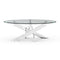 17" H Contemporary Glass Coffee Table in Living Room, Bedroom