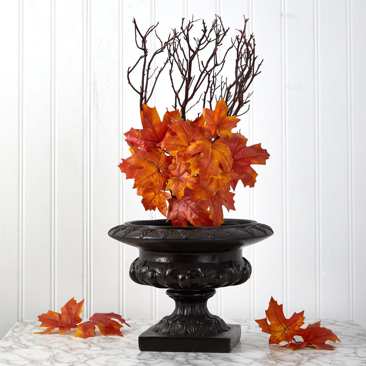 18” Autumn Maple Leaf Artificial Flower (Set of 2)