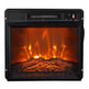 18" Modern Black Insert Electric Fireplace with Remote Control