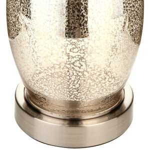 18" Teardrop Lamp Base, Mercury Silver/Gold Glass Table Lamp (Base Only)