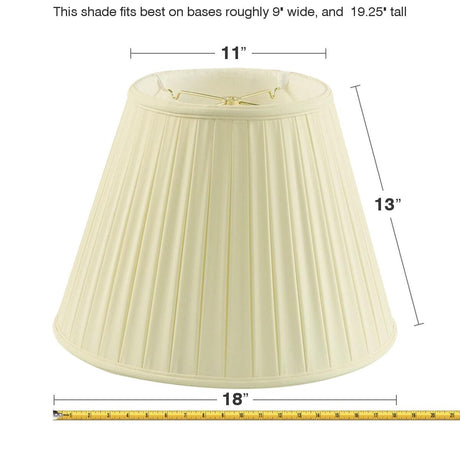 18"W x 14"H Empire BoxPleat Egg Shell Lamp Shade