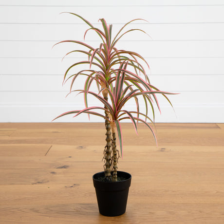 2’ Artificial Dracaena Marginata Plant