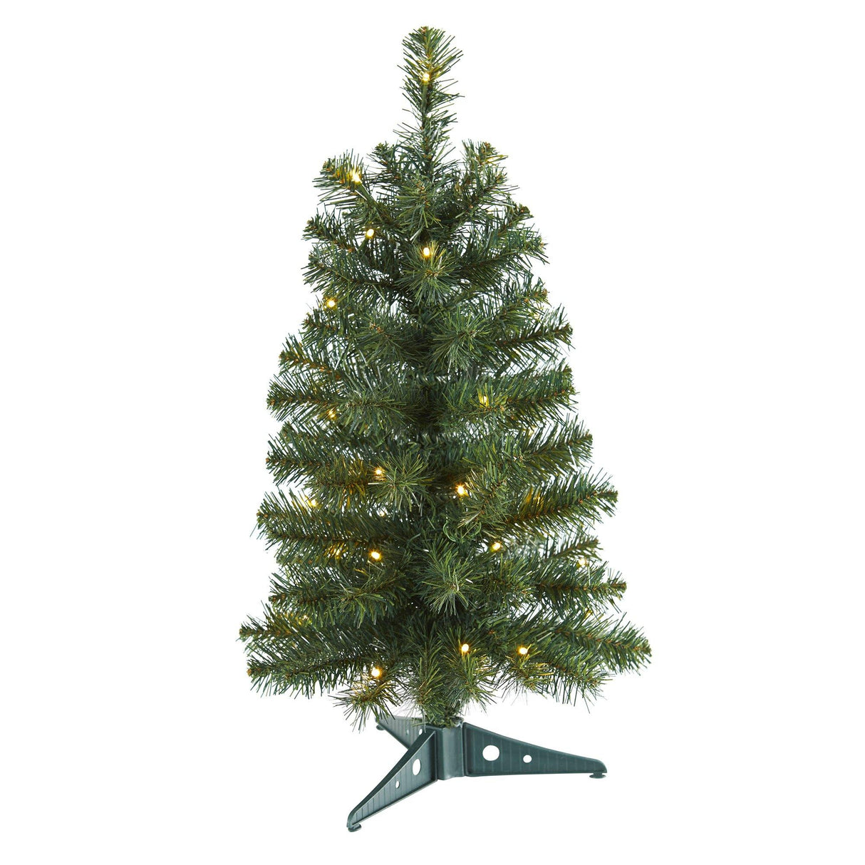 2’ Green Artificial Christmas Tree with 35 LED Lights and 72 Bendable Braches