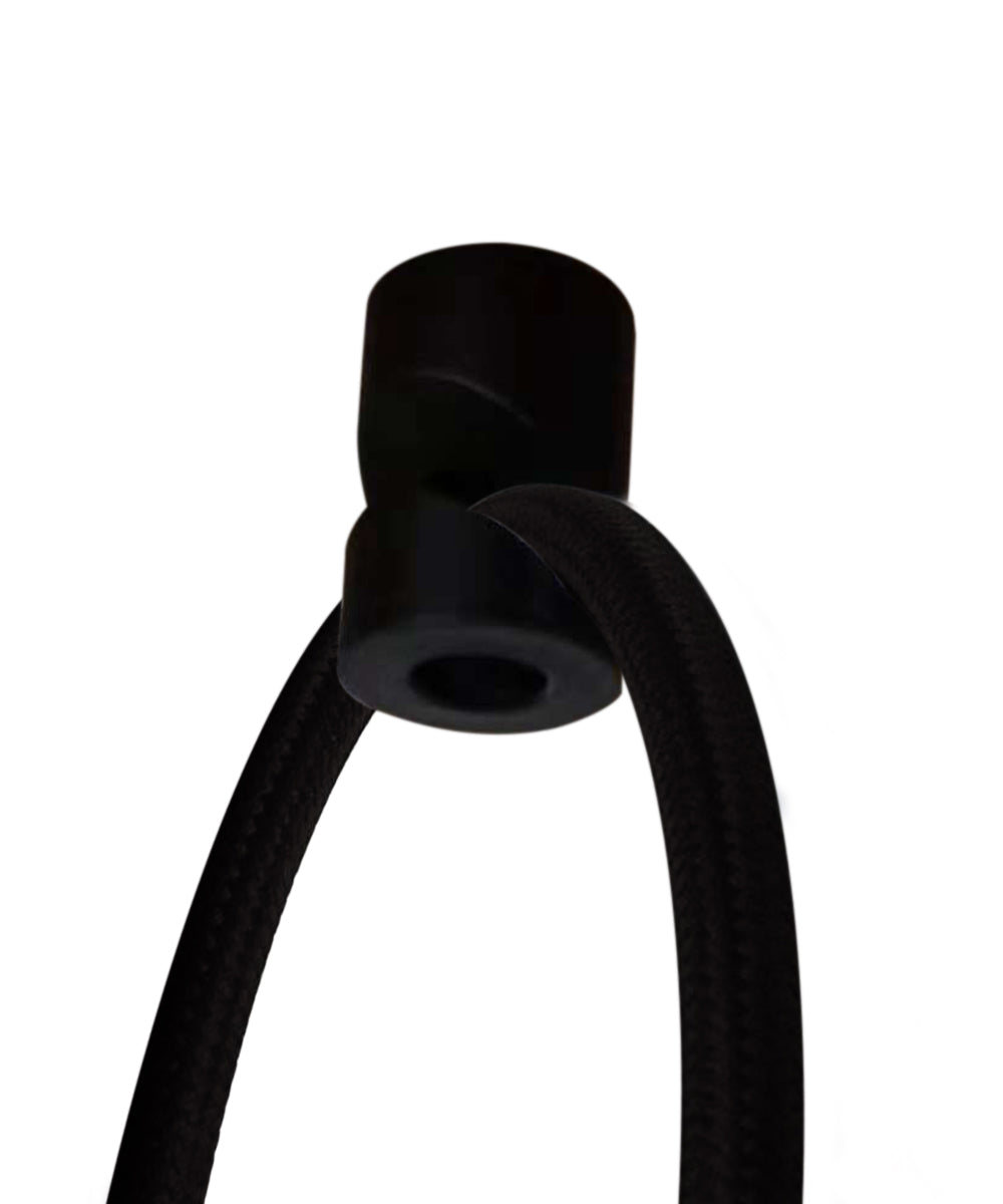 2 Light Swag Plug-In Pendant 14"w Island Paradise Blue with Diffuser, Black Cord