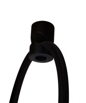 2 Light Swag Plug-In Pendant 14"w Island Paradise Blue with Diffuser, Black Cord