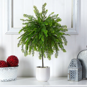 2' Northern Californian Cedar Canopy Artificial Tree in Decorative Planter