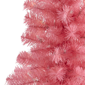 2’ Pink Artificial Christmas Tree with 35 LED Lights and 72 Bendable Branches