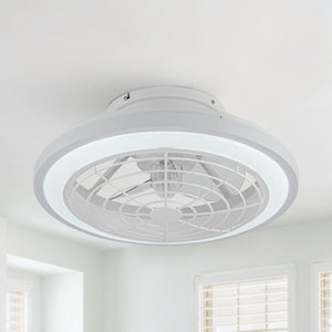 20" Ikon Modern DC Motor Flush Mount Reversible Ceiling Fan with Lighting and Remote Control