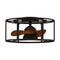 20" Kanpur Industrial Flush Mount Reversible Ceiling Fan with LED Lighting and Remote Control