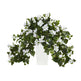 23" Bougainvillea Artificial Plant in White Tower Planter"