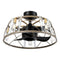 23" Modern Satin Nickel DC Motor Downrod Mount Reversible Fandelier Ceiling Fan with Lighting and Remote Control