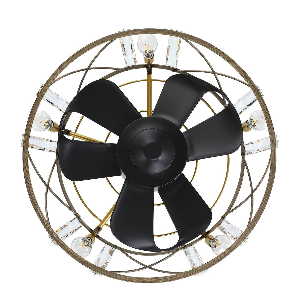 23" Modern Satin Nickel DC Motor Downrod Mount Reversible Fandelier Ceiling Fan with Lighting and Remote Control