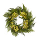 24” Mixed Fern and Phalaenopsis Orchid Artificial Wreath