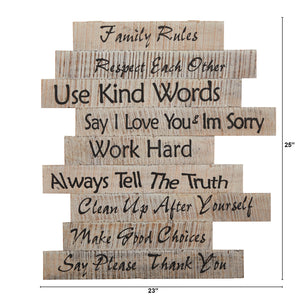 25” Farmhouse Wood Inspirational Wall Art Decor