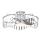 27" Modern Brush Nickel Flush Mount Reversible Ceiling Fan with Lighting and Remote Control